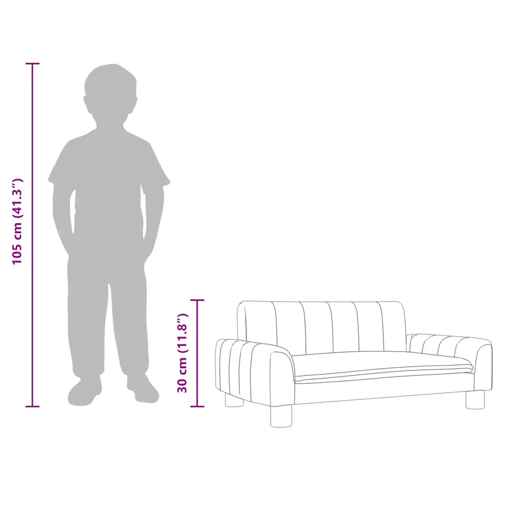 Divano per Bambini-Sofa-Divanetto Tortora 50x40x30 cm in Tessuto