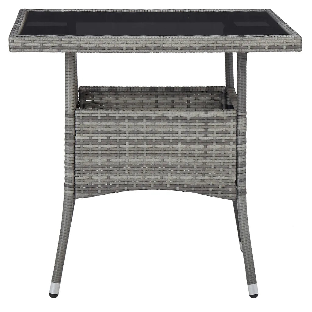 Set Mobili da Pranzo da Giardino 3 pz Grigio Polyrattan Acacia 3058315