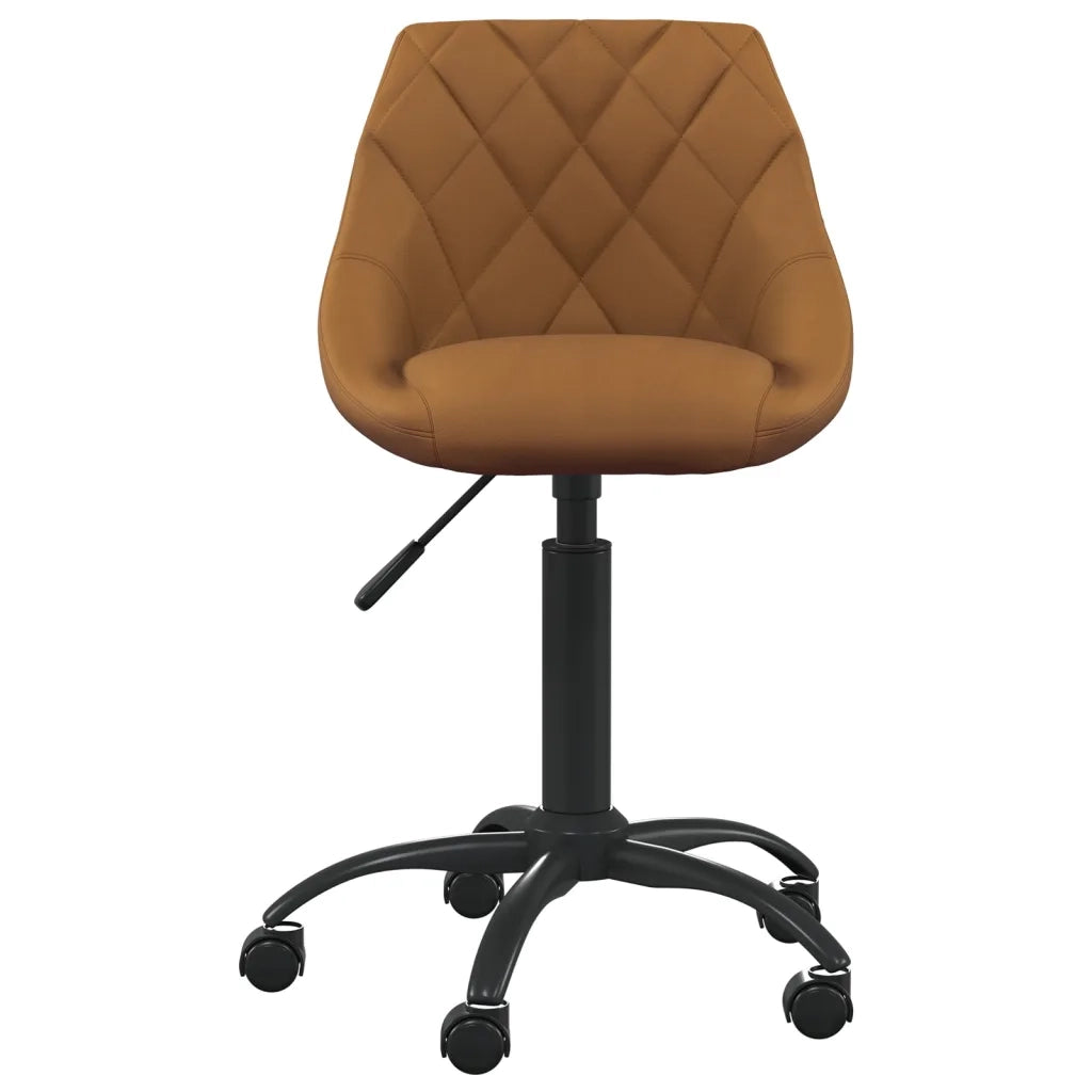 Sedia da Pranzo Marrone in Velluto 335358