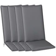 Cuscini per sedie da giardino ¨C zephmum ¨C 4 pezzi grigio 124x50x5cm