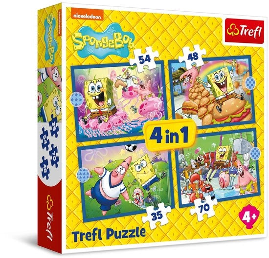 Puzzle 4-in-1 per Bambini - 35 a 70 Pezzi - Diversi Gradi di Difficoltà - Adatto per Bambini da 4 Anni