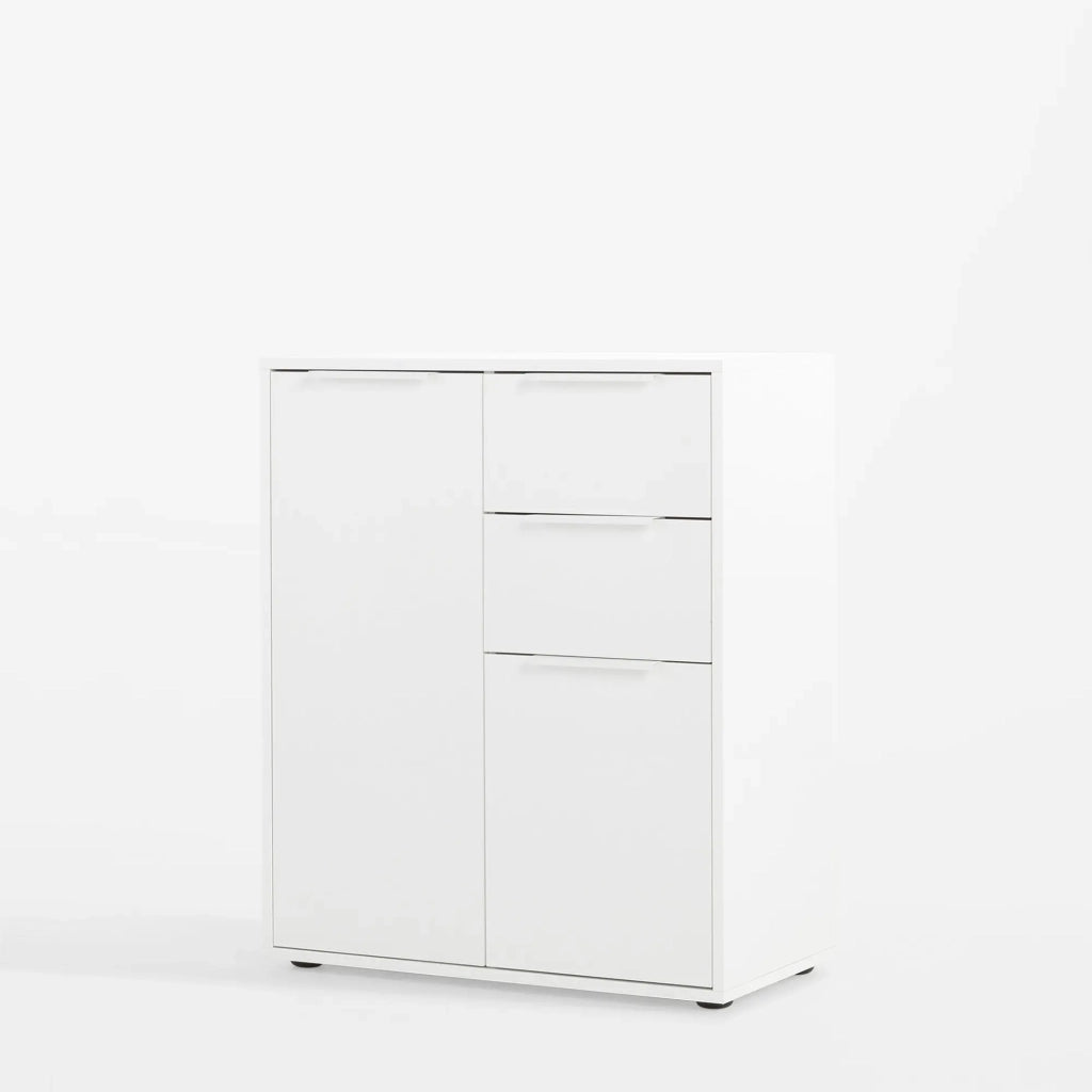 Mobile 2ante + 2 cassetti bianco lucido cm 72x35x87h