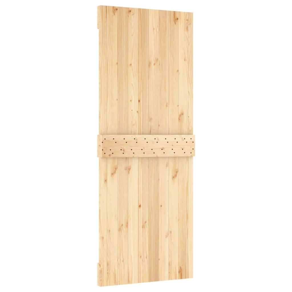 Porta scorrevole Naturale e Nero 80 x 210 cm 3445153