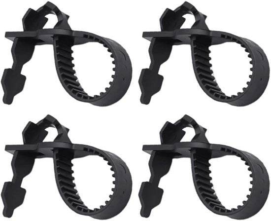 Supporti per piante in plastica antiscivolo 40 cm - 4 pezzi - Nero