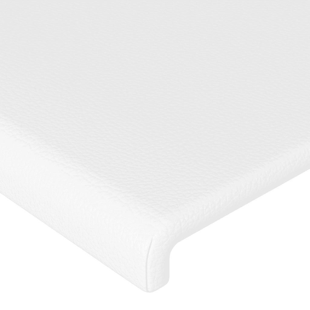 Testiera | Testata ad Orecchio Bianca 203x16x78/88 cm in Similpelle