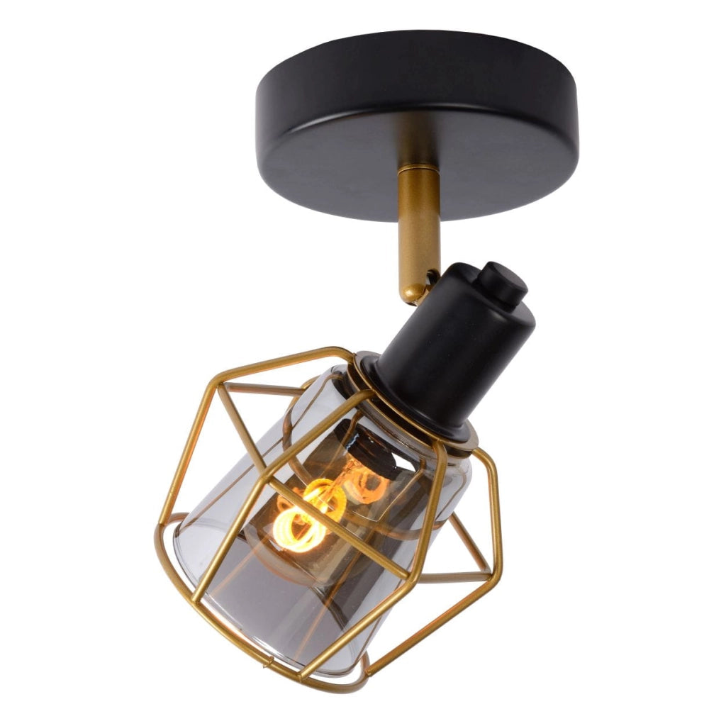 Faretto soffitto Lucide Nila E14 25W nero oro 77977/01/30