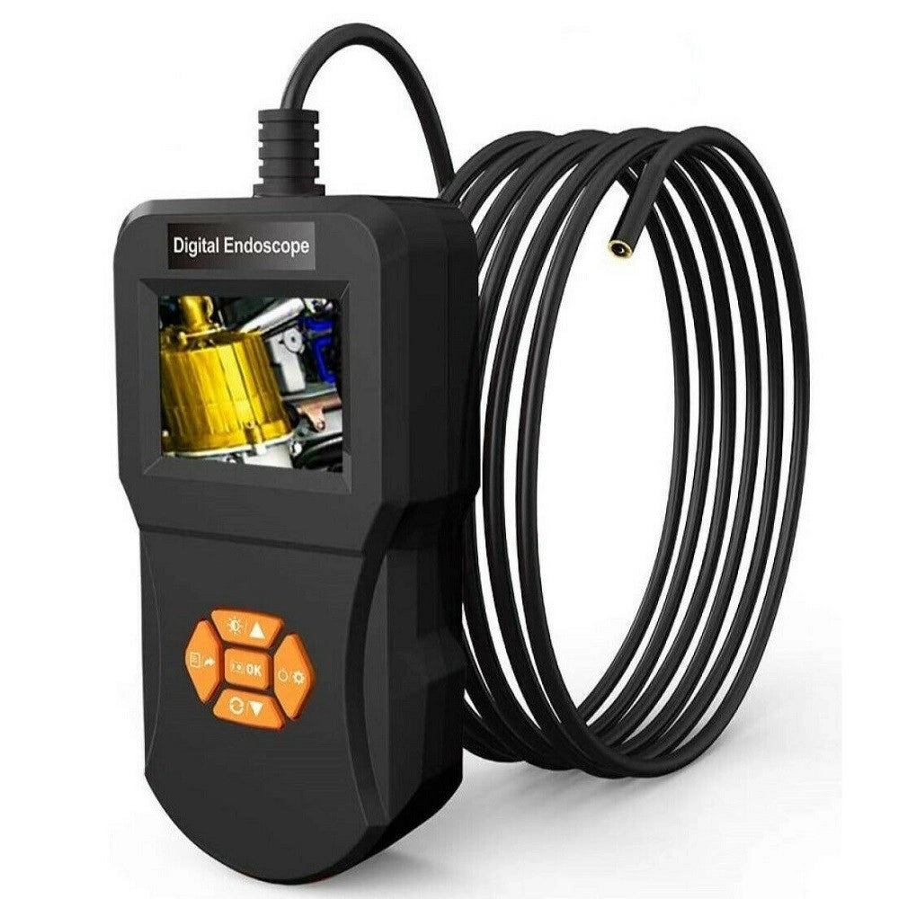 Trade Shop - Telecamera Endoscopica Con Monitor Lcd 6 Led Sonda 5 Mt Foto Video Sd 90358 -