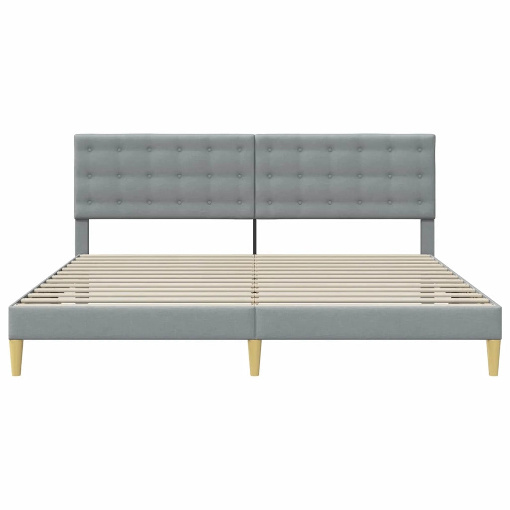 Struttura del letto-Giroletto Grigio Chiaro 180 x 200 cm Tessuto 796884