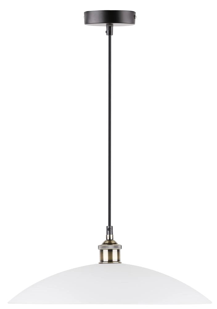 Lampada sospensione minimal bianco/nero patinata E27 Dexter