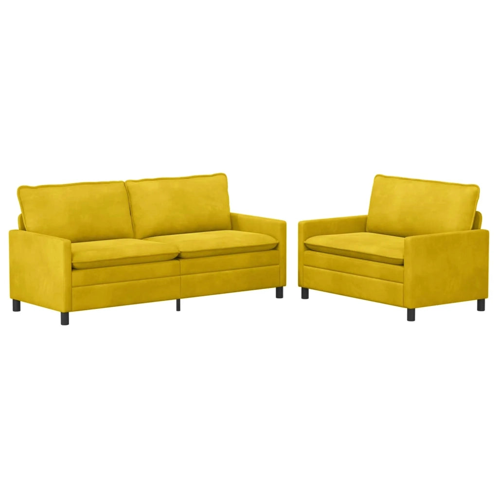 Set di divani 2 pcs Giallo Velluto 3417133