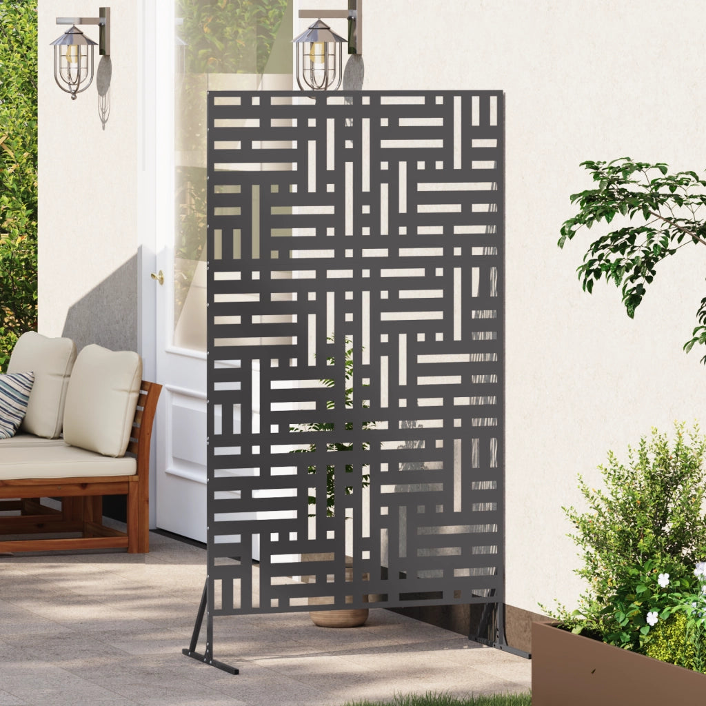 Schermo di Privacy 180 cm Acciaio Nero