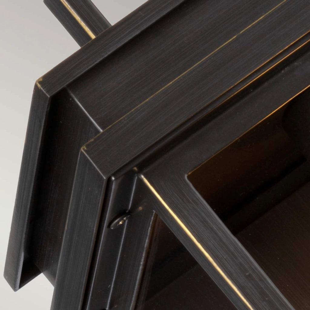 Applique esterna retro Glenview Feiss E27 IP44 bronzo