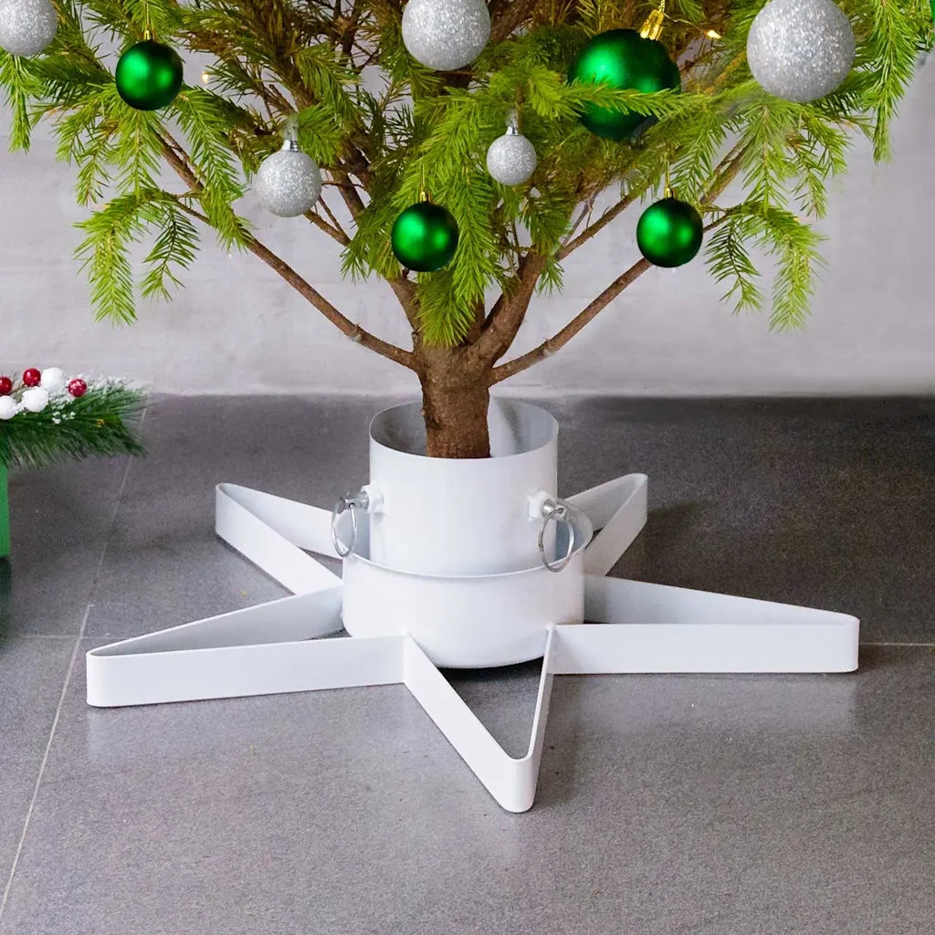Base per Albero di Natale Bianca 47x47x13,5 cm cod mxl 64790