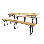 C SET BIRRERIA C/PANCHE LEGNO/METALLO 220X70X76CM
