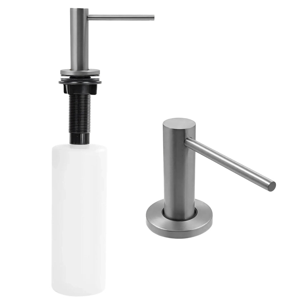 Dispenser Lavello Sapone Rea Erogatore Dex Brush Nickel