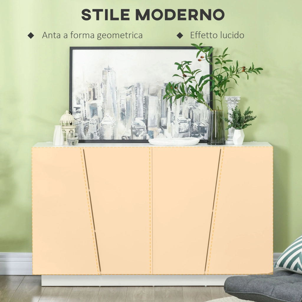 Mobiletto Multiuso 5 Livelli Bianco con Ripiano Regolabile ¨C Minimal ¨C 150x40x88 cm