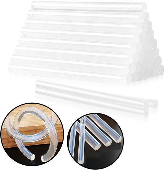 Lijm Sticks Hobby, trasparente, alta qualità liame con diametro di 11 mm, 55 pezzi, facile da utilizzare con la pistola adesiva Hobby