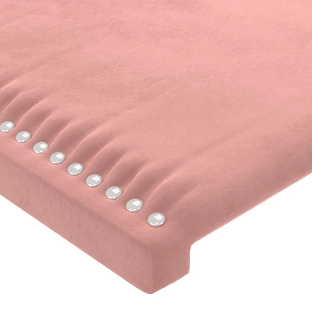 Testiera a LED Rosa 103x16x78/88 cm in Velluto 3123143