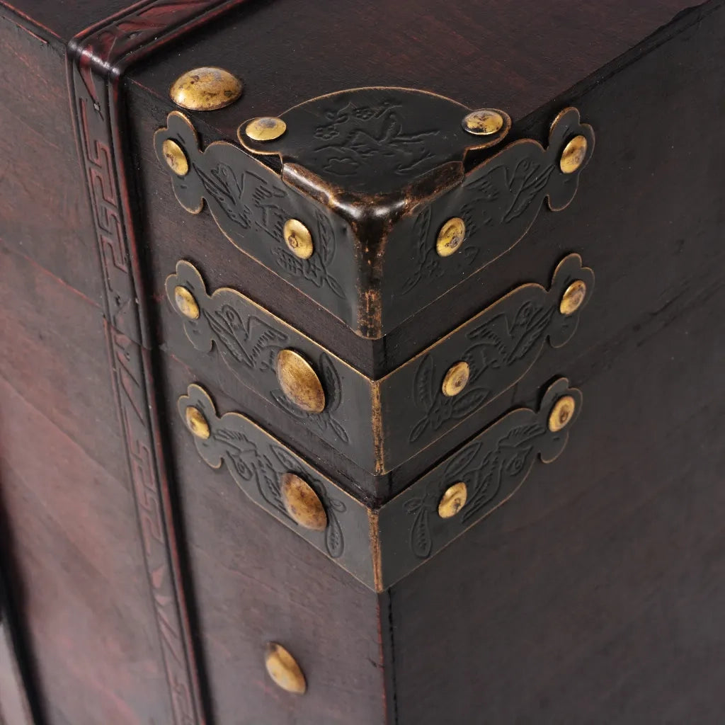 Baule del Tesoro Vintage in Legno 66x38x40 cm cod mxl 53799