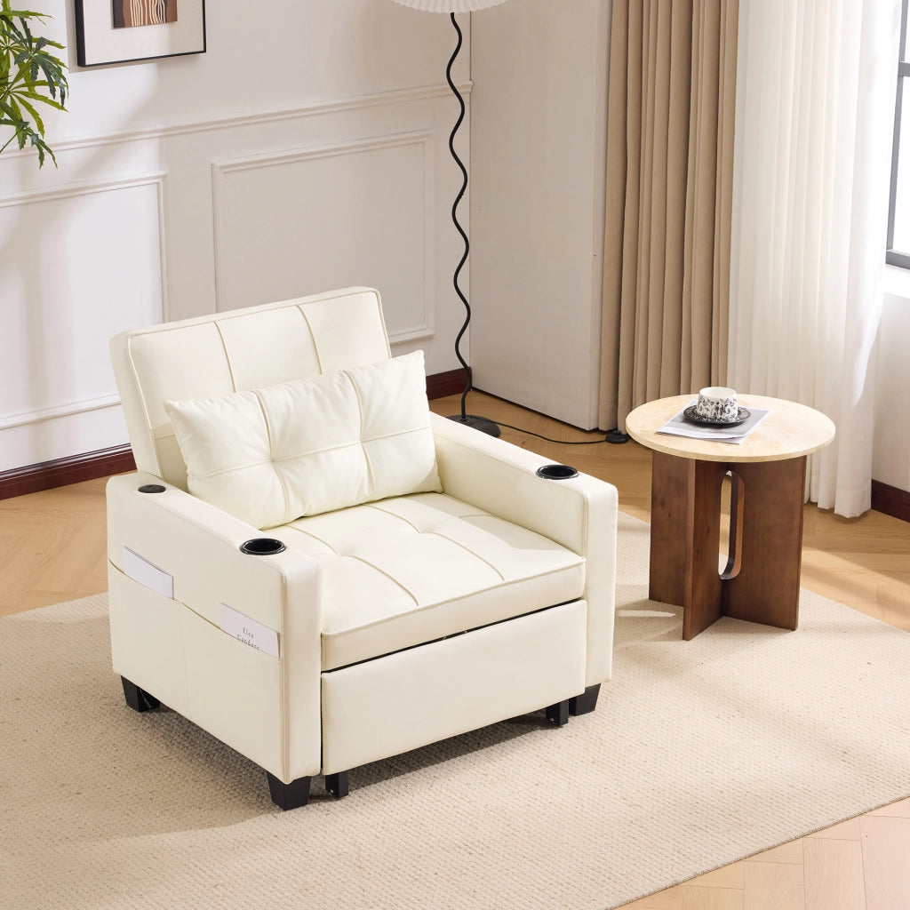 Sofa letto estraibile 3 in 1 - Zephmum- Con porta bevande e USB