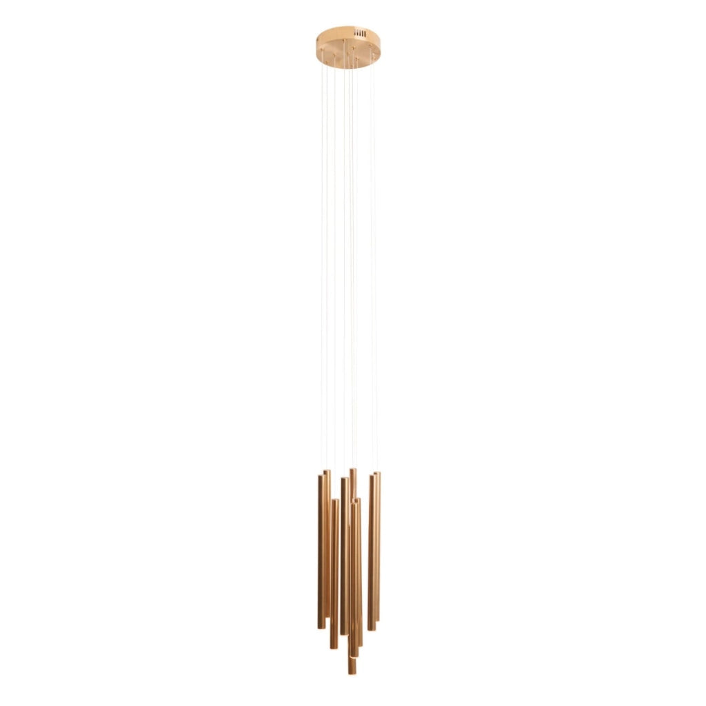 Lampada sospensione Maxlight Organic ottone 10 luci LED