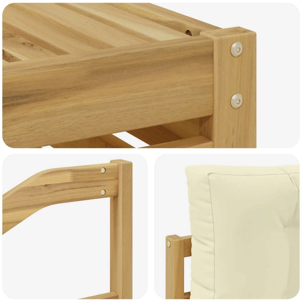 Set di divani da esterno con cuscino 7 pcs Bianco e Crema 3390860