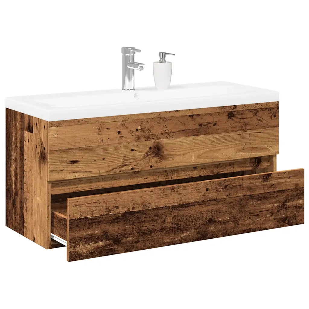Mobile con Lavabo | Armadio Lavabo Integrato Legno Antico