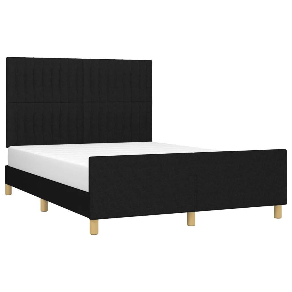 Giroletto senza Materasso Nero 140x200 cm in Tessuto
