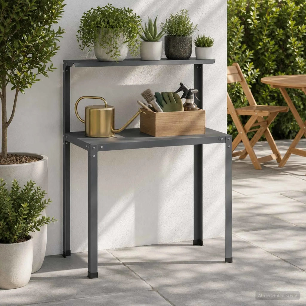 Tavolo da rinvaso 80 x 50 x 104 cm Acciaio verniciato a polvere 8014906
