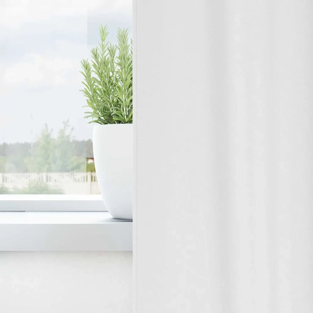 Tende Blackout con Anelli 2 pcs Bianco brillante 140 x 140 cm 4107493