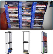 Cassettiere per 36 giochi PS5 - Materiale ABS - Bianco/Nero - Montaggio Facile - Cassetti per CD