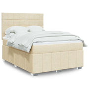 Giroletto a Molle con Materasso Crema 140x19 cm in Tessuto 3293968