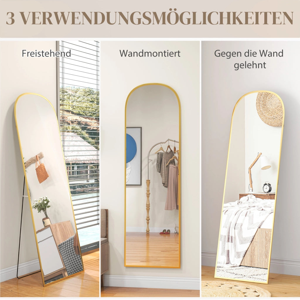 Specchio da Terra Corpo Intero ¨C Xylo ¨C Design Moderno Oro 50x161.5 cm