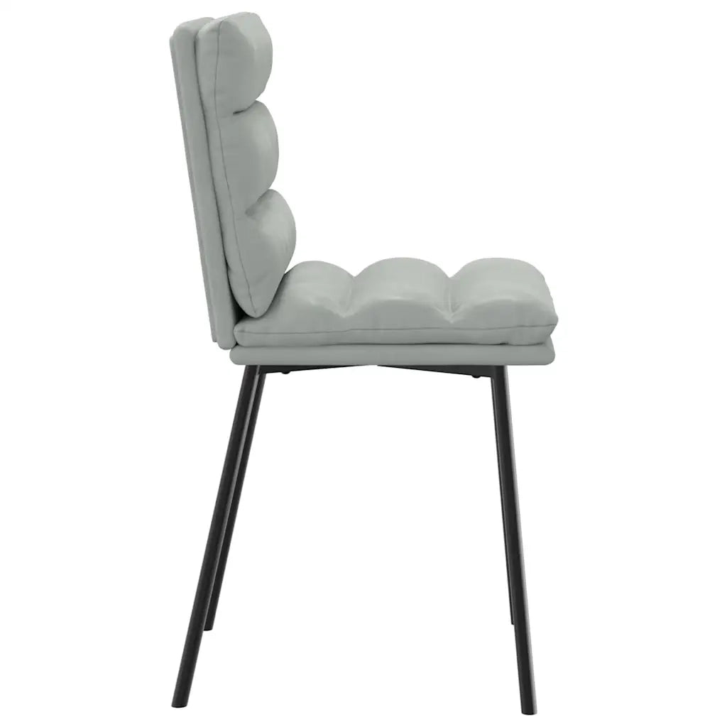 Sedie da Pranzo 4 pz Grigio Chiaro in Velluto 3315382