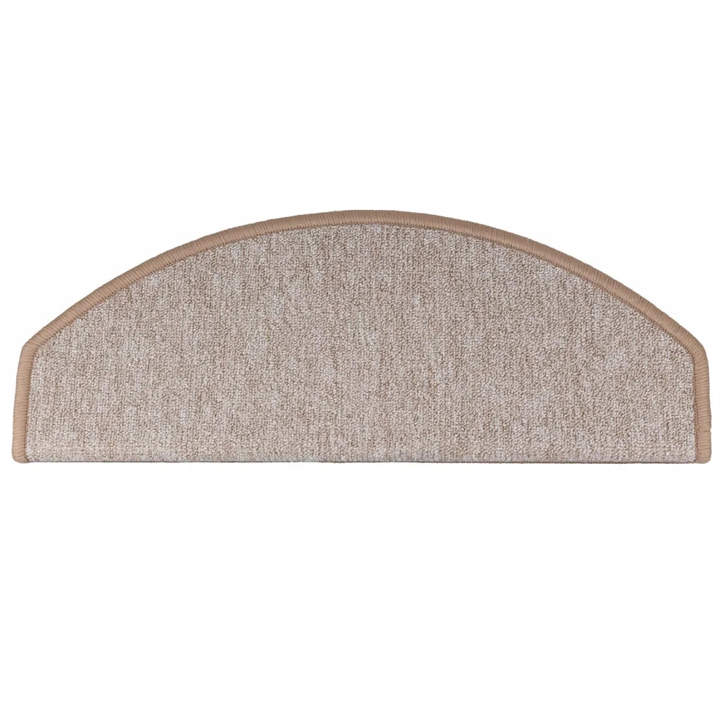 Tappetini per scale 10 pz 65x24x4 cm Marrone chiaro Semicircolari Grandi 149755