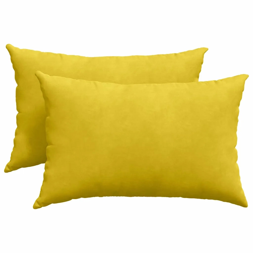 Cuscini da Divano 2 pcs Giallo 60 x 40 cm Tessuto in Cords 42013677