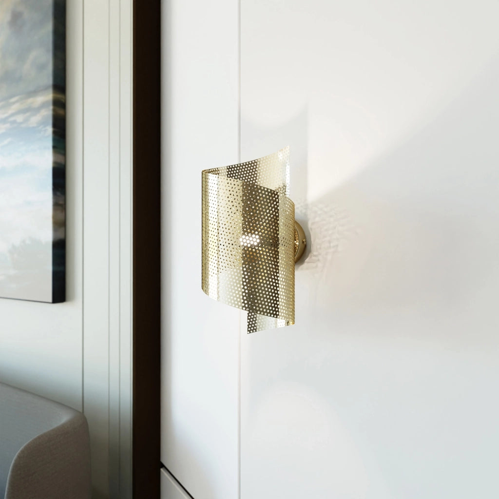 Applique Moderna Baldr 1 Luce Oro