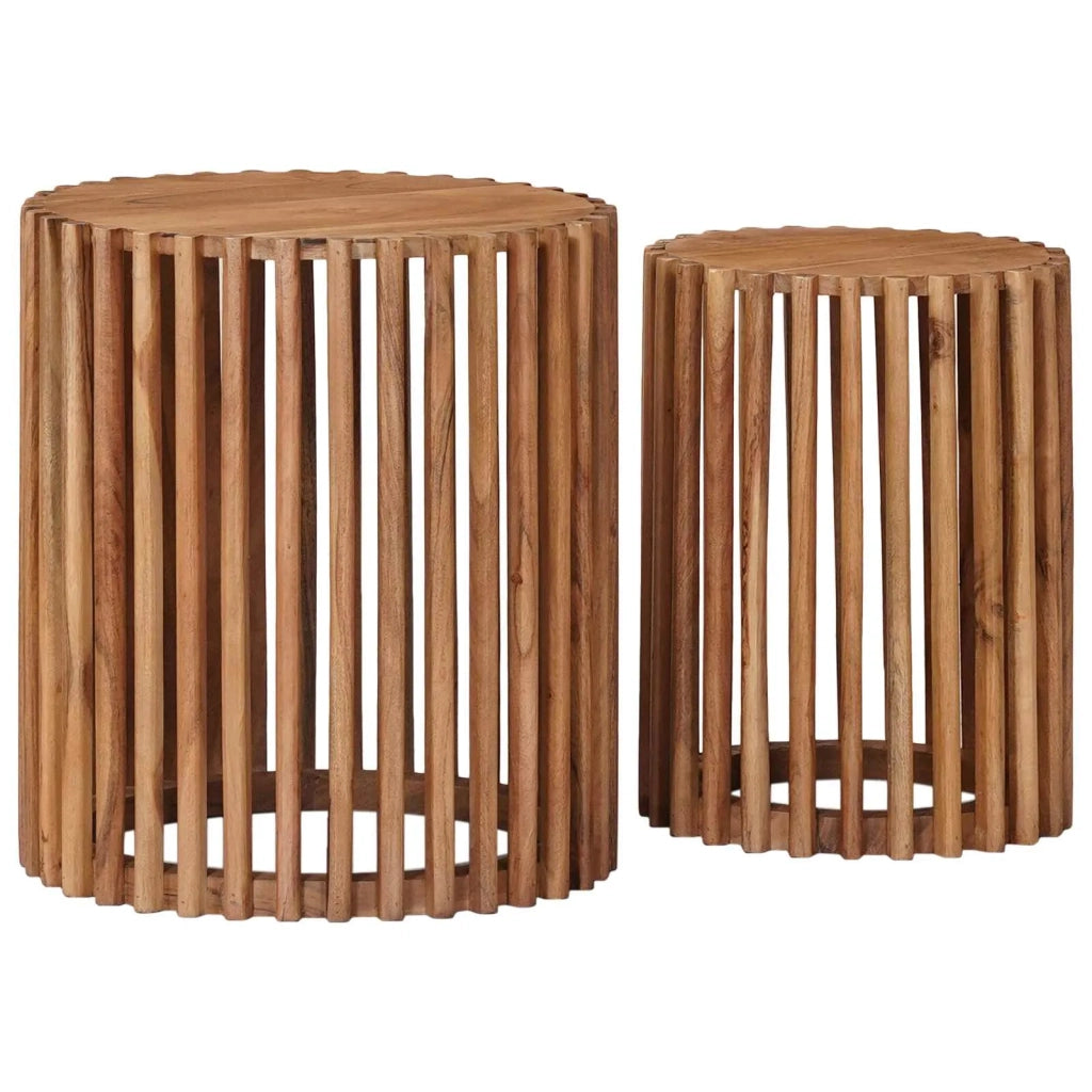 Set tavolini con archiviazione Marrone 40 x 40 x 45 cm