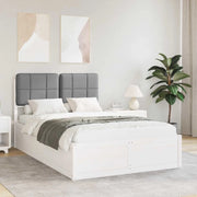 Letto con Testiera Rivestita-Struttura Letto con Testiera Grigio chiaro 120 x 190 cm 969347