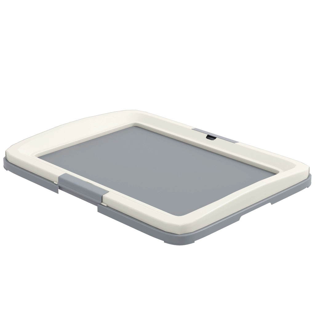 Casetta per Cani con Bandeja Addestramento Interno Esterno ¨C Minimal ¨C Grigio 63x48.5x6 cm