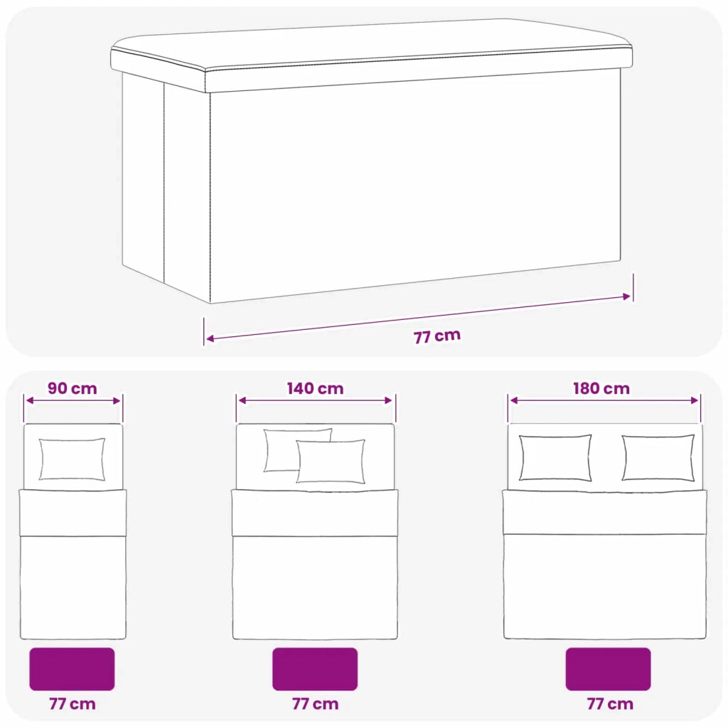 Panchina di stoccaggio pieghevole Grigio PVC 42045236