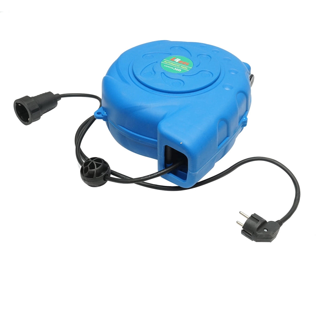 Prolunga elettrica avvolgibile automatica 10m con presa Schuko 16A/250V