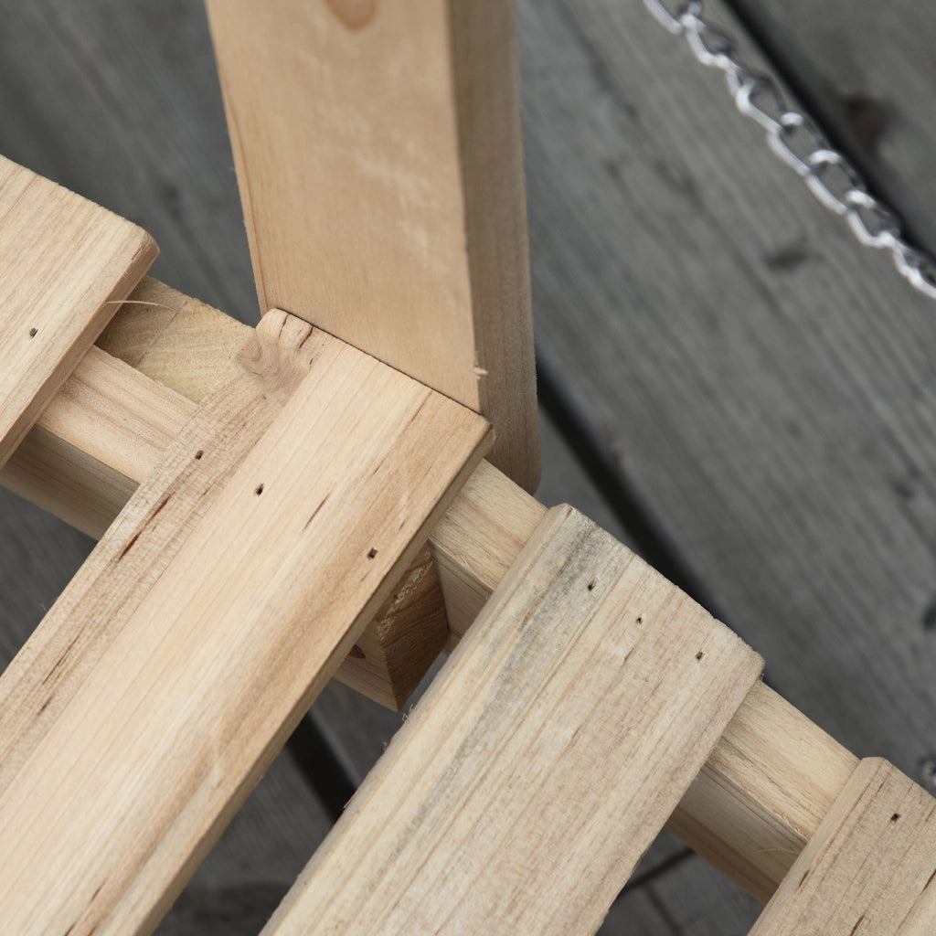 Ponticello da Giardino in Legno per Stagno ¨C Minimal ¨C 100x32x48 cm
