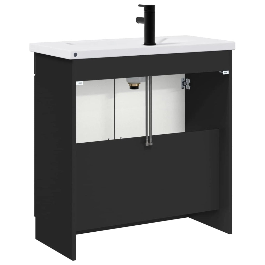 Set di mobili per il bagno Nero 56 x 37,5 x 81 cm 3404125