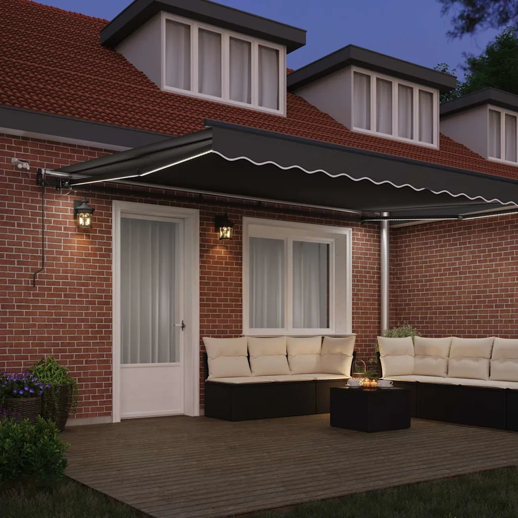 Tenda da Sole con Antracite 4 × 3 m Metallo 313261