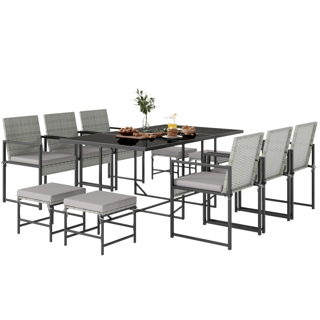 Set poltrone per esterno ¨C Minimal ¨C 11 pezzi, grigio