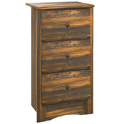 Comodino 3 Cassetti ¨C Xylo ¨C Legno Marrone Rustico 40x30x74 cm