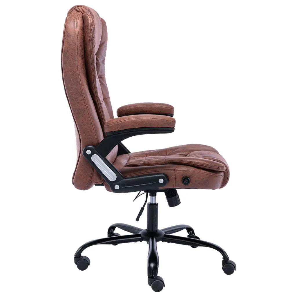 Sedia da Ufficio Marrone Chiaro in Scamosciato 20576