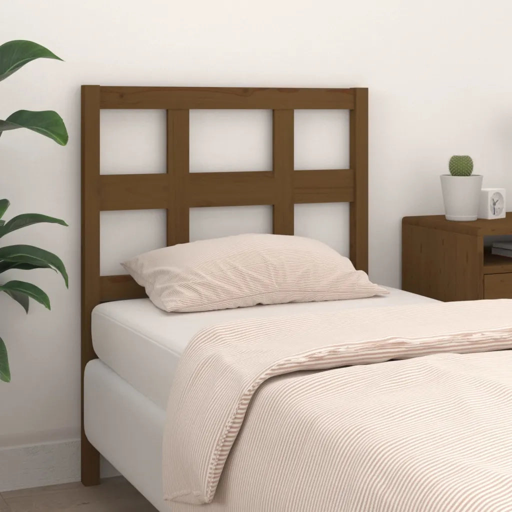 Testiera per Letto ambra 80,5x4x100cm in Legno Massello di Pino 818898