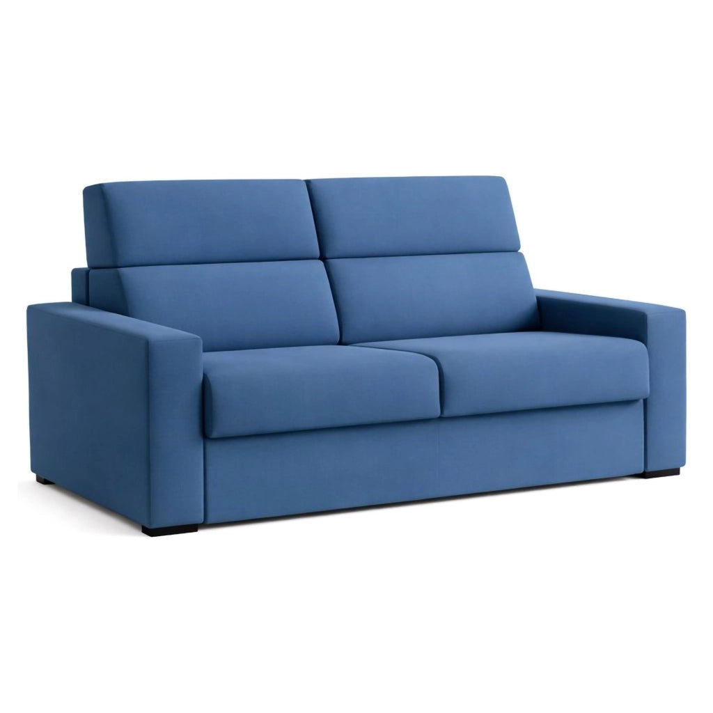 None, Divano Letto 2 Posti Sfoderabile Made in Italy, 180x95 cm blu
